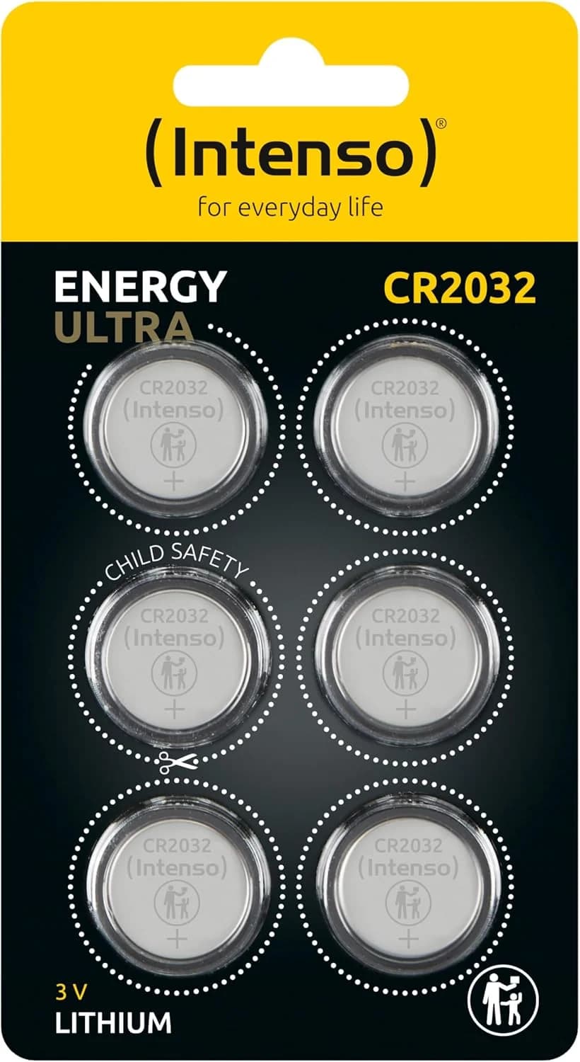 Intenso Energy Ultra CR2032 3V Lithium Button Cell Batteries, 6 Pack | 7502436