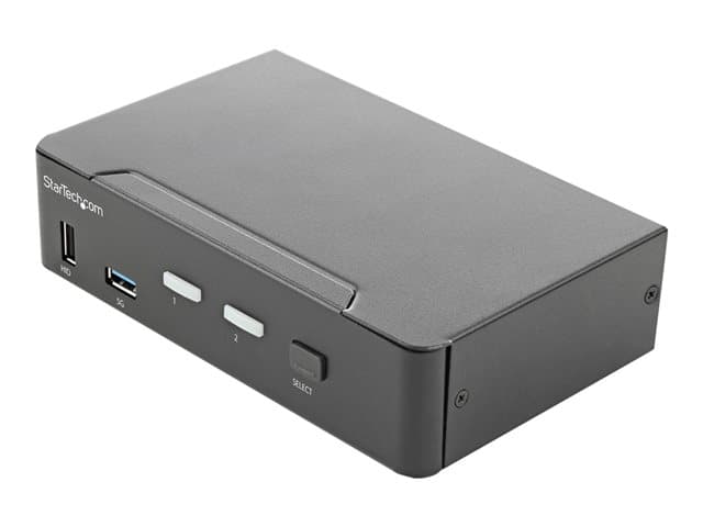 STARTECH.COM - Startech 2 Port HDMI KVM Switch, Single Monitor 4K 60Hz Ultra HD HDR, Desktop HDMI 2.0 KVM Switch with 2 Port USB 3.0 Hub (5Gbps) & 4x USB 2.0 HID Ports, Audio, Hotkey Switching, TAA - KVM with Fast Switching - KVM / audio switch - 2 x KVM / audio - 1 loc