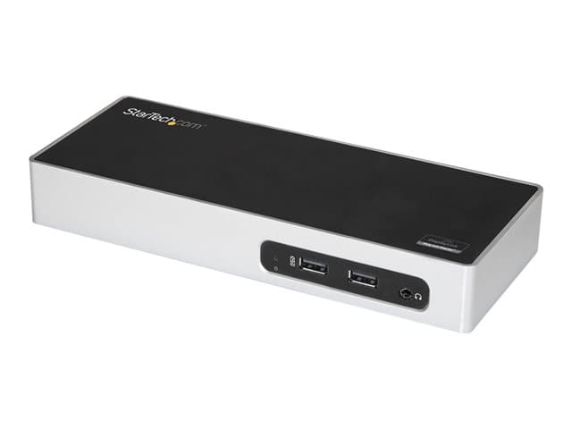 STARTECH.COM - Startech USB 3.0 Docking Station, Dual Monitor Laptop Docking Station with HDMI & DVI/VGA Video, 6-port USB 3.1 Gen 1 5Gbps Hub, GbE, Audio, Universal USB Type-A Dock, Windows & Mac - Dual Display Dock (DK30ADD) - Docking station - USB - DVI, HDMI - 1GbE