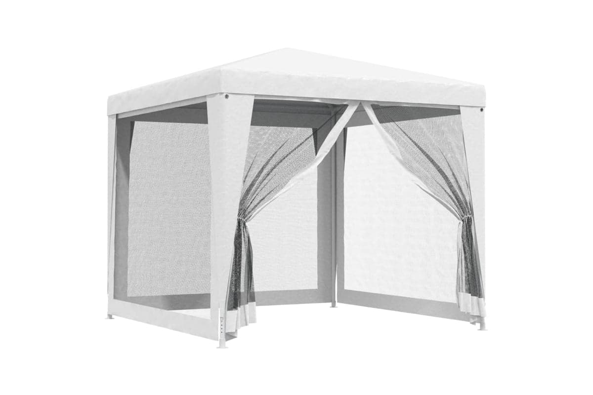 Vidaxl 48521 Party Tent With 4 Mesh Sidewalls 2.5x2.5 M White