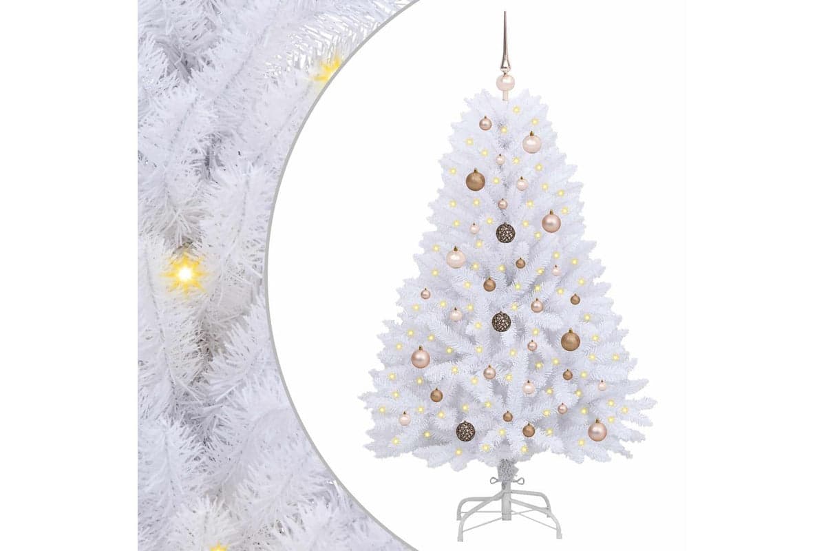 Vidaxl Artificial Christmas Tree 150 Cm Pvc And Steel White