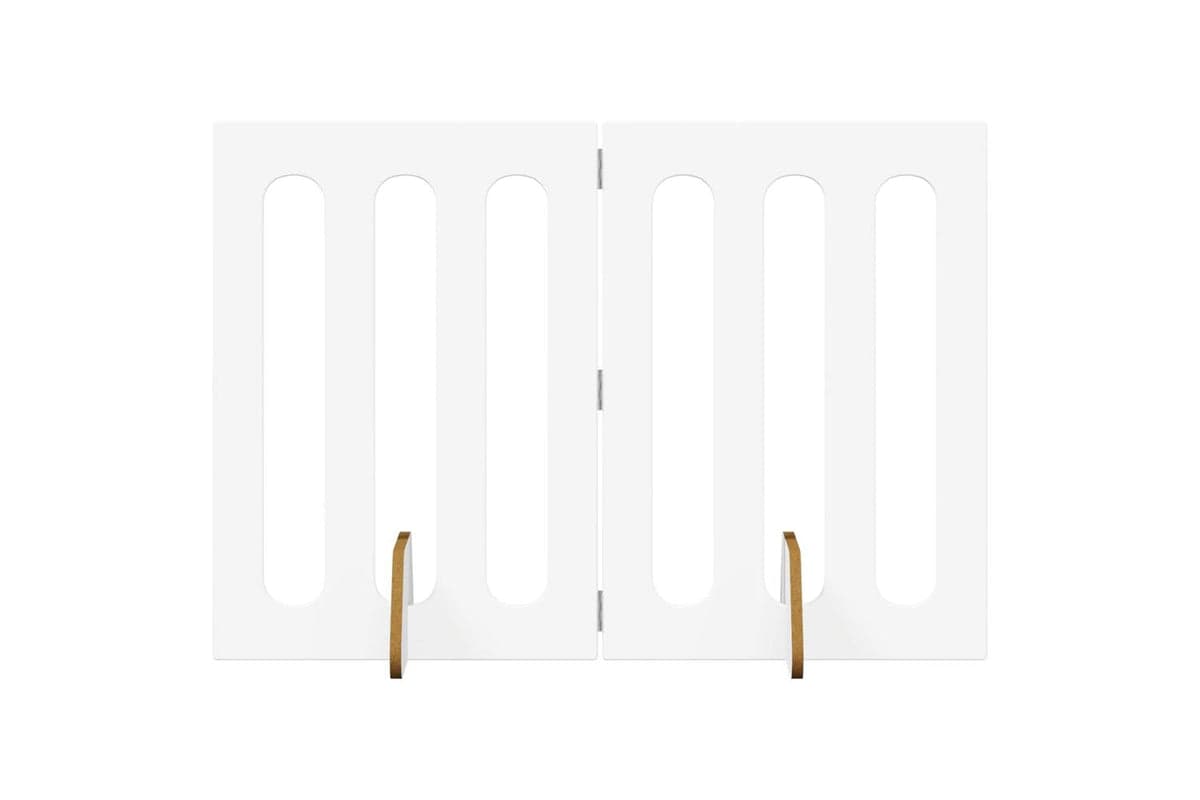 Vidaxl Folding Pet Fence 2 Pcs White 1005 X 38 X 70 Cm