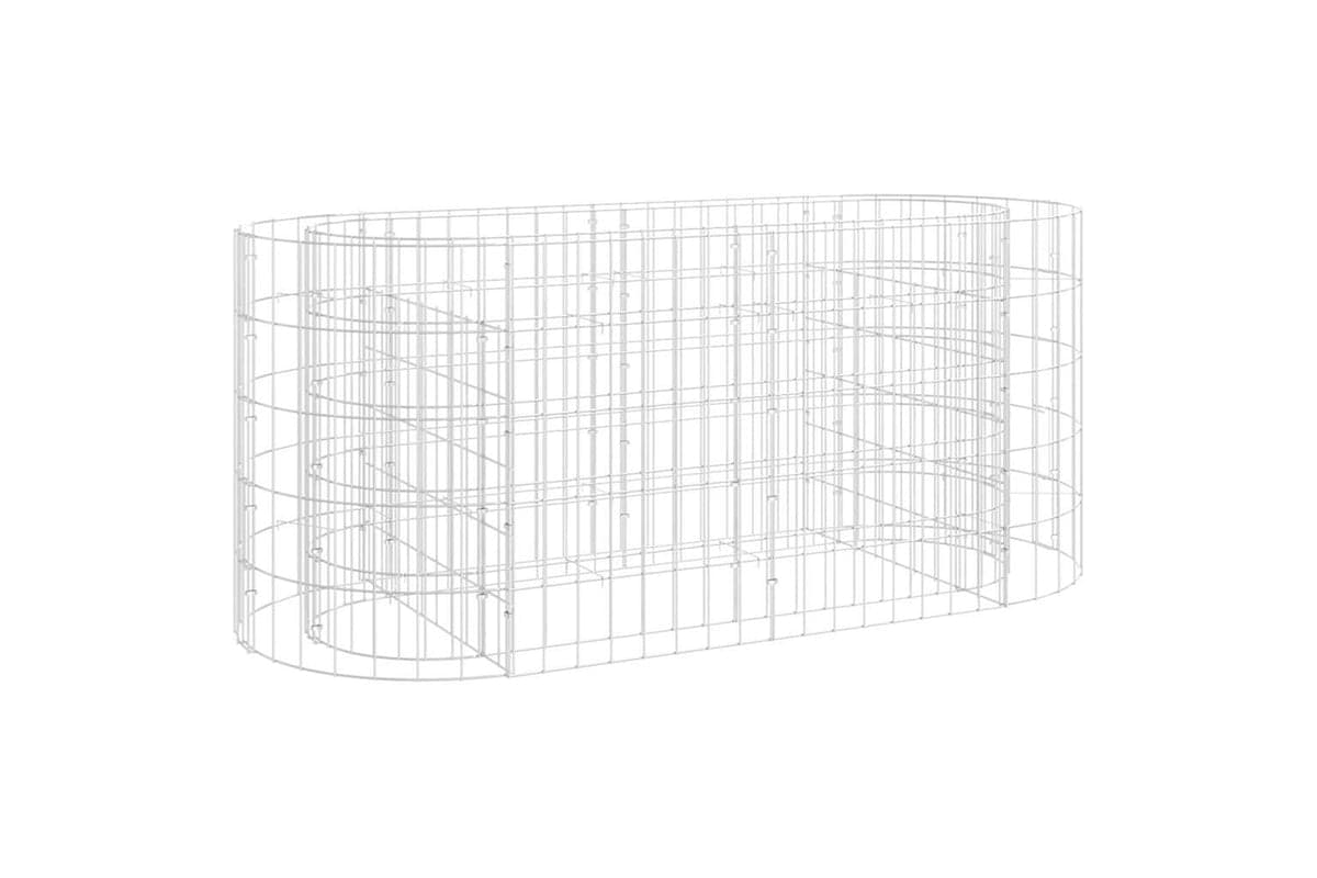 vidaXL 152024 Gabion Raised Bed Galvanised Iron 120x50x50cm