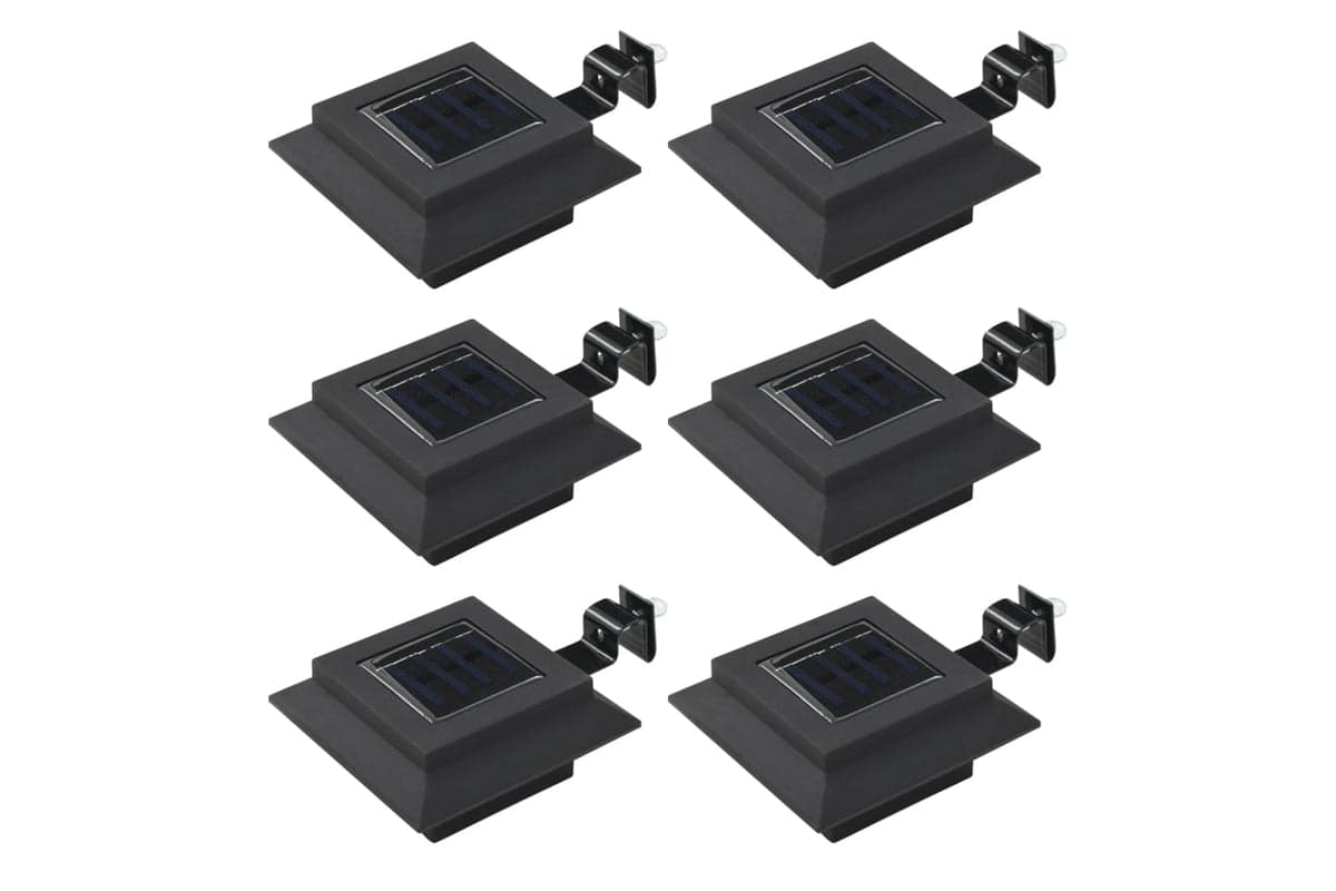 vidaXL 44468 Outdoor Solar Lamps 6 Pcs Led Square 12cm Black