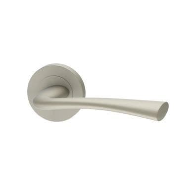 Internal Antique Brass Bathroom Lever Door Handle with Lock, Latch and Hinges Pack - Kuban - XL Joinery
