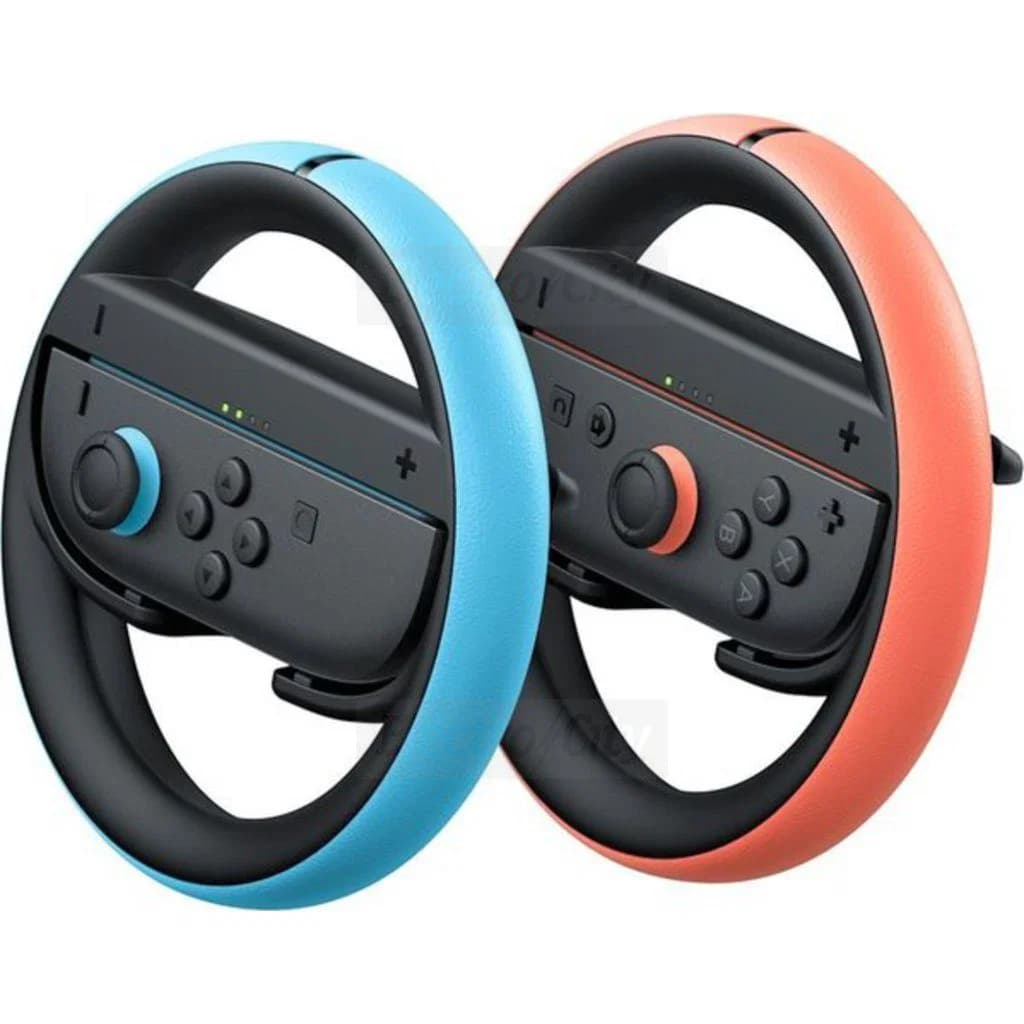 Nintendo Joy-Con 2 Steering Wheel Attachments | Red &amp; Blue