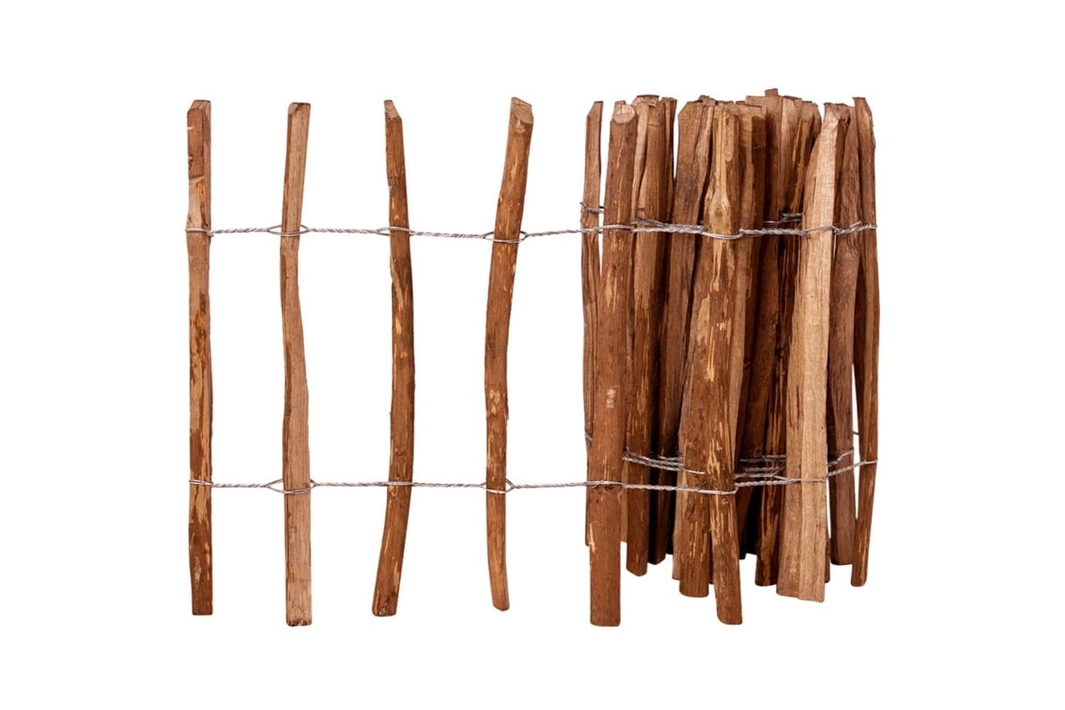 vidaXL Picket Fence Hazel Wood