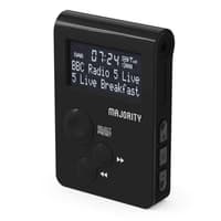 Majority Petersfield Go Pocket DAB/FM Radio, Black | PEGO-DAB-BLK