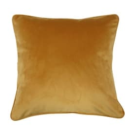 Velvet Plain Cushion Butterscotch