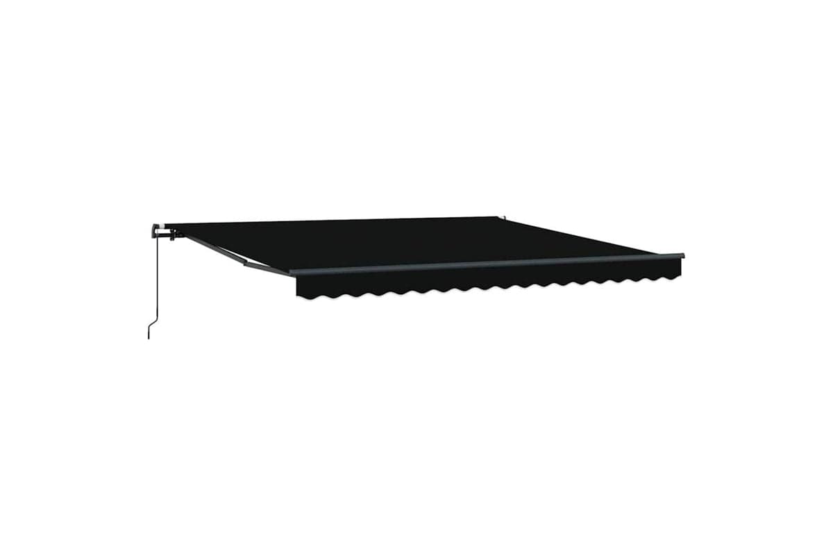 Vidaxl Retractable Awning Manual Black 400 X 300 Cm Fabric