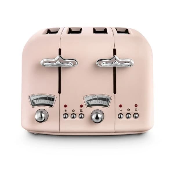 De'Longhi CT04PK Argento Flora Toaster – Pink