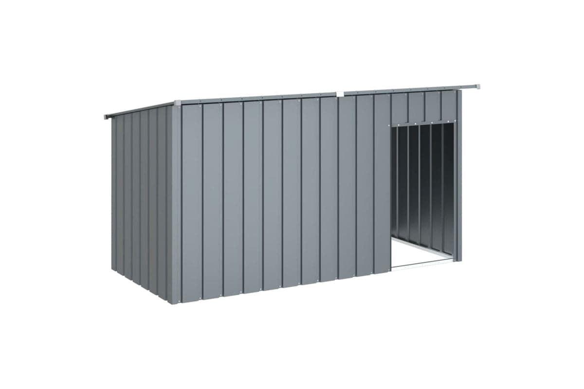 vidaXL 172575 Dog House With Roof Anthracite 196x91x110cm Galvanised Steel