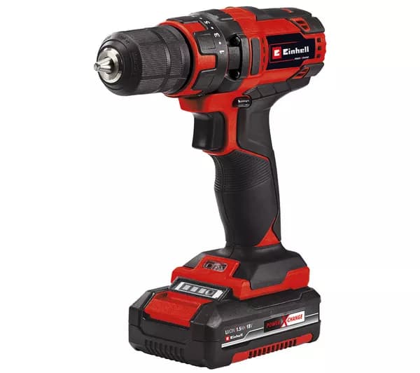 EINHELL TC-CD 18/35 Li Cordless Drill Driver with Battery - Black & Red
