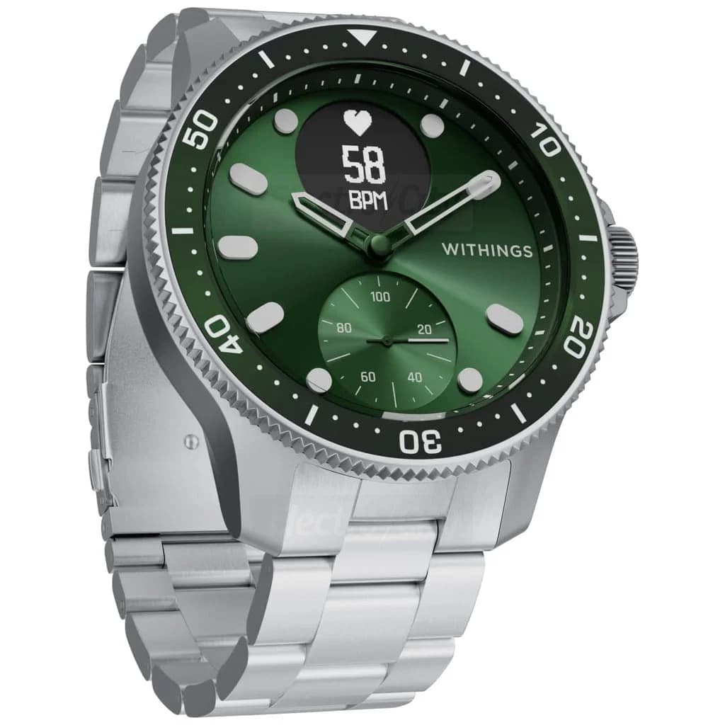 Withings ScanWatch Horizon 43mm Health & Fitness Hybrid Smartwatch | Green