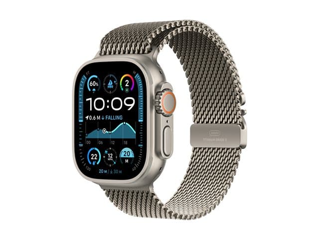 APPLE - Watch Ultra 2 - natural titanium - smart watch with milanese loop - natural - 64 GB