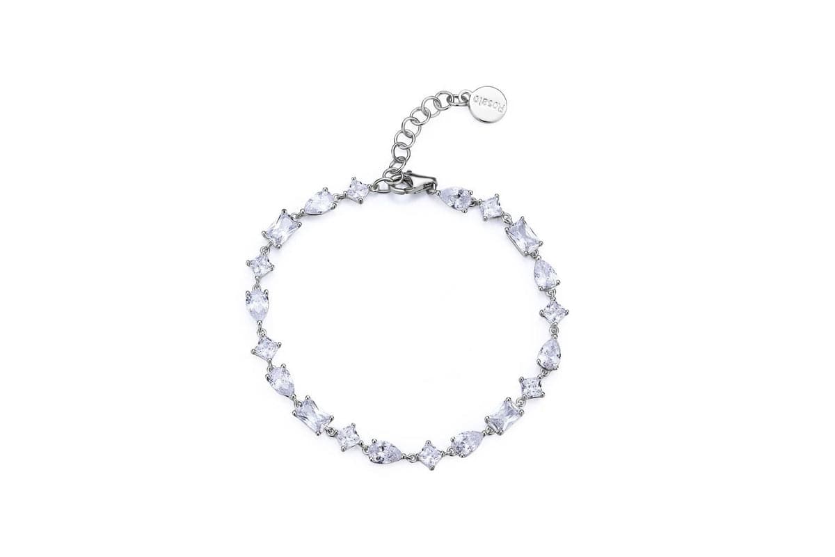 Rosato Rzge16 - Exquisite Rosato Gemma Silver Bracelet - Fashionable Jewellery