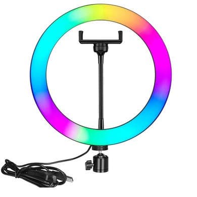electriQ 10" RGB LED Ring Light