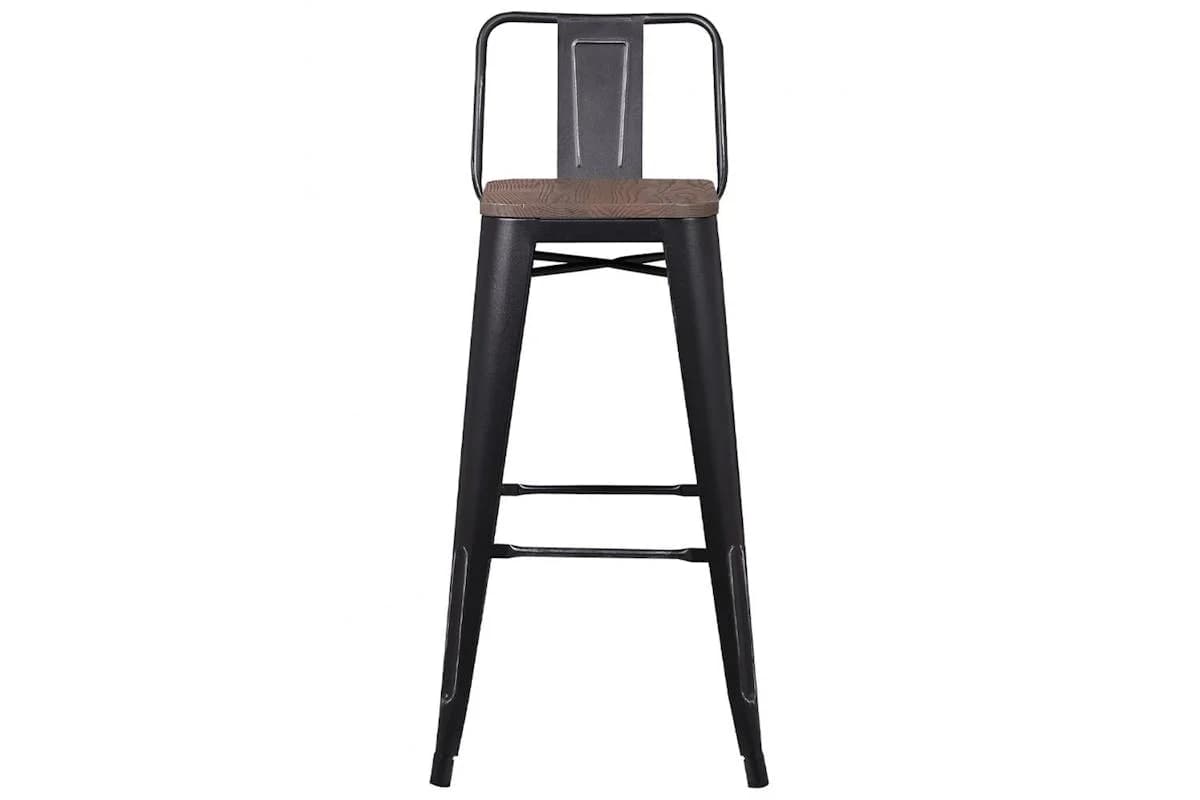 Pollux Bar Stool | Matte Black | Set of 2