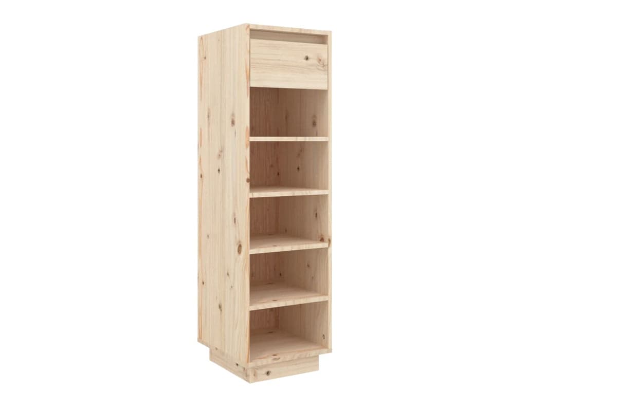 vidaXL Shoe Cabinet 30x34x105cm Solid Wood Pine