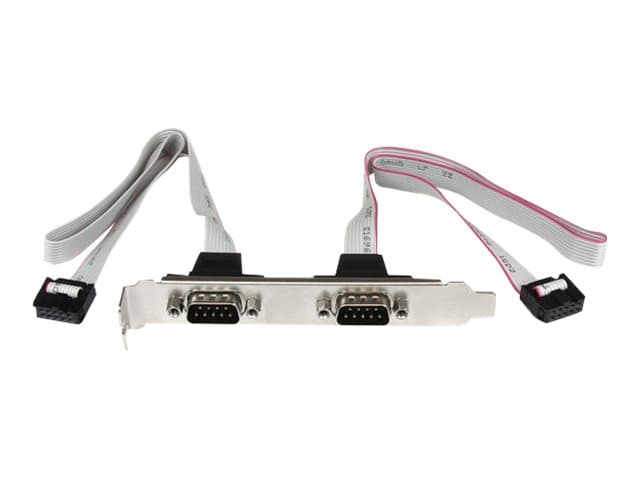 STARTECH.COM - StarTech 2 Port 16in DB9 Serial Port BRacket to 10 Pin Header - DB9 bRacket - DB9 Header - Serial Port bRacket (PLATE9M2P16) - serial panel - DB-9 to 10 PIN IDC - 40.64 cm