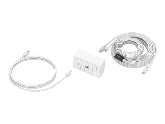 VISION - TechConnect - Flush mount faceplate kit - 10m - wall mountable - white - 2-gang - 2 ports