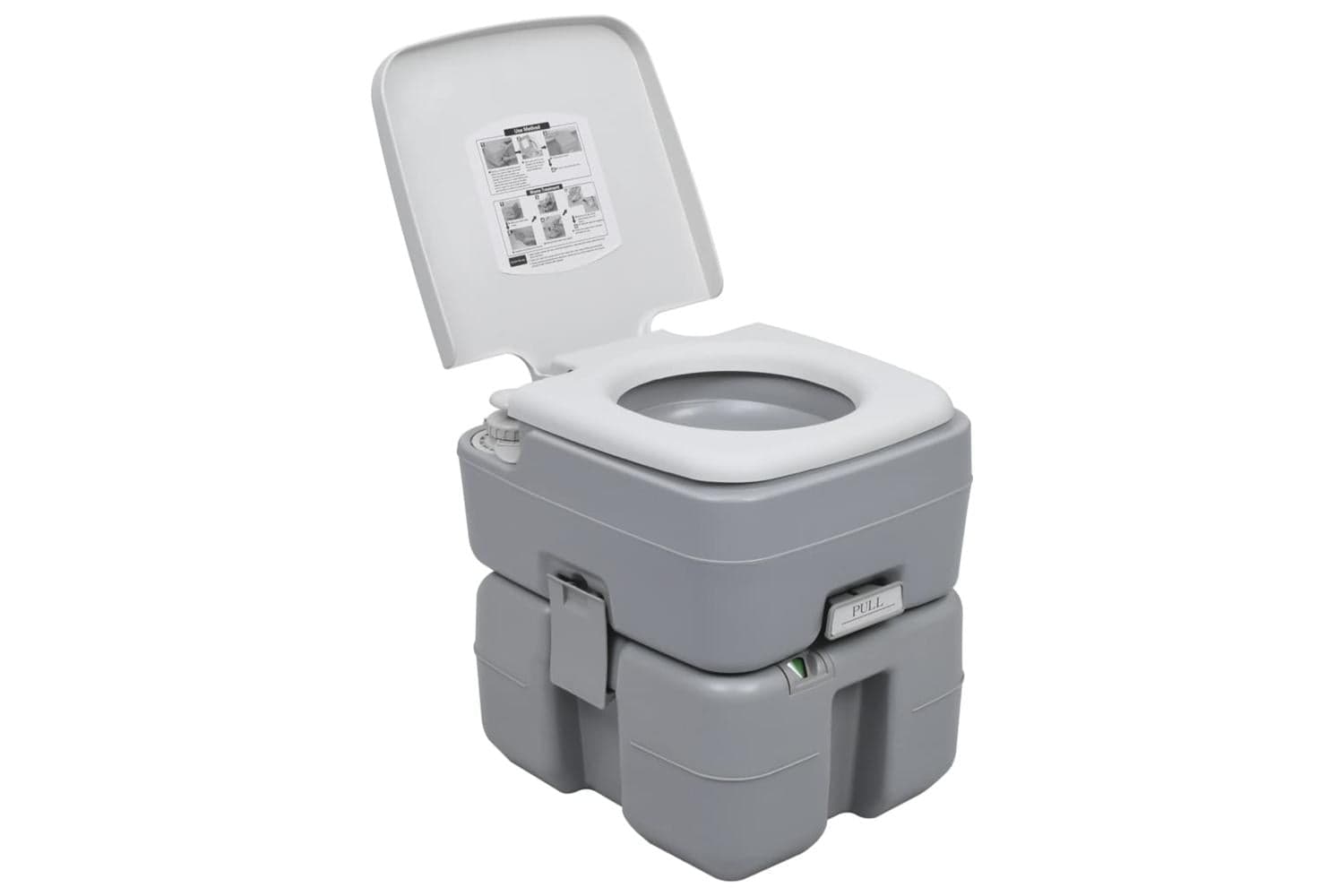 Vidaxl 30138 Portable Camping Toilet Grey 20+10 L
