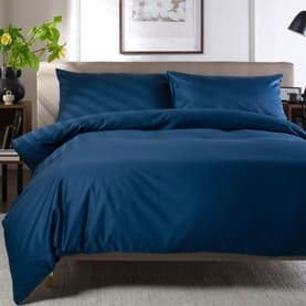 400 Thread Count 100% Combed Cotton Duvet Set Navy
