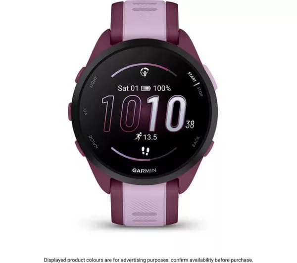 GARMIN Forerunner 165 Music Sports Watch - Berry & Lilac, 43 mm