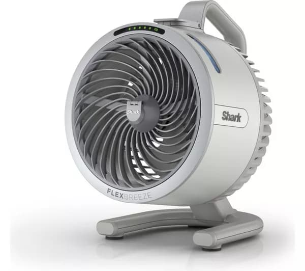 SHARK FlexBreeze HydroGo FA050UKDV Portable 6.8" Misting Turbo Fan - Dove & Cool Gray
