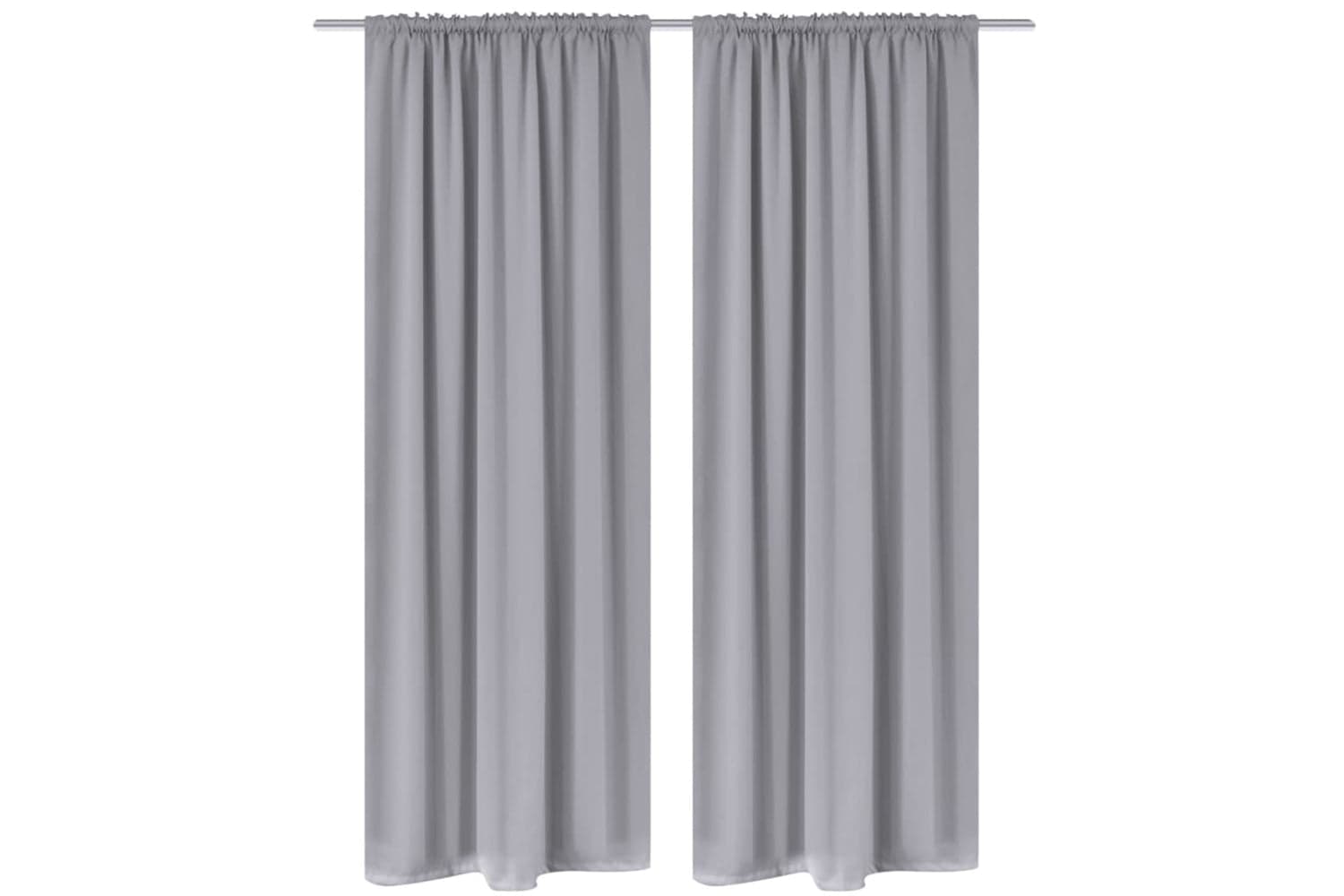 vidaXL 130376 2 Pcs Grey Slot-headed Blackout Curtains 135 X 245cm