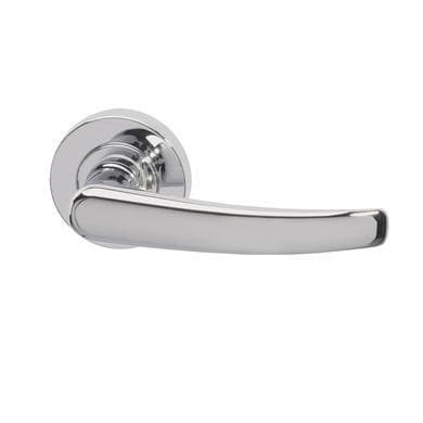 Internal Silver Polished Chrome Lever Door Handle with Latch and Hinges Pack - 65mm Latch - Morava - XL Joinery
