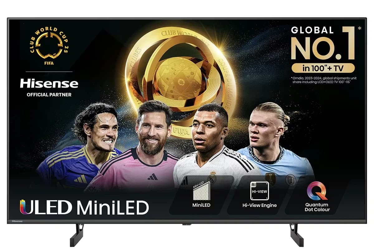 Hisense 50U61NQ 50" Mini QLED 4K Smart TV Satellite Tuner – Black