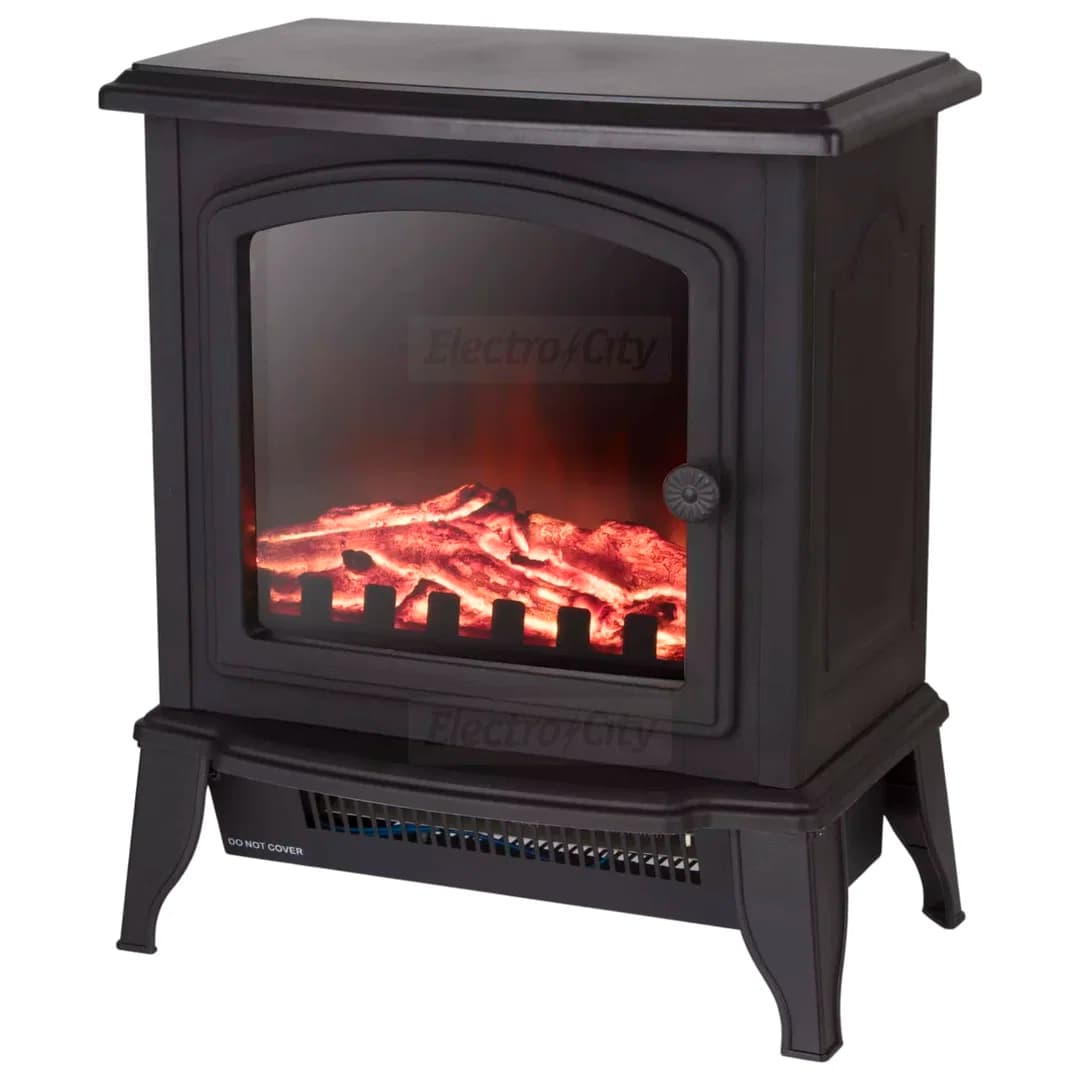Warmlite Mable 2000W Electric Single Door Stove | Black