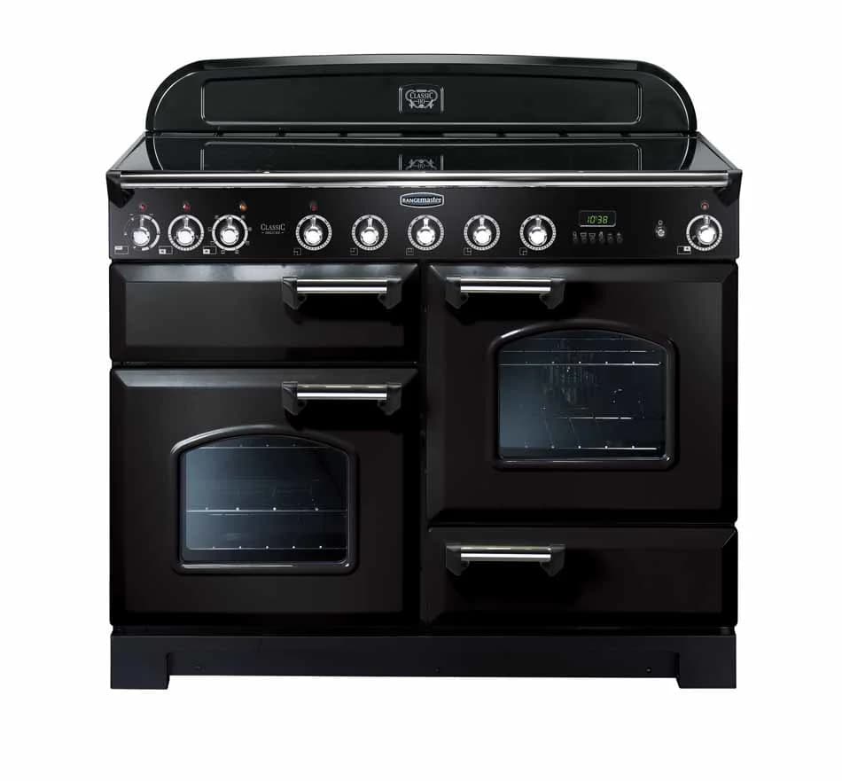 Rangemaster Classic Deluxe 110CM Electric Range Cooker - Black | CDL110EIBL/C