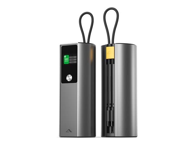 ALOGIC - Ark Pro - power bank - with USB charging and 50 cm detachable USB-C cable - 160 Watt - 27600 mAh - 99.36 Wh