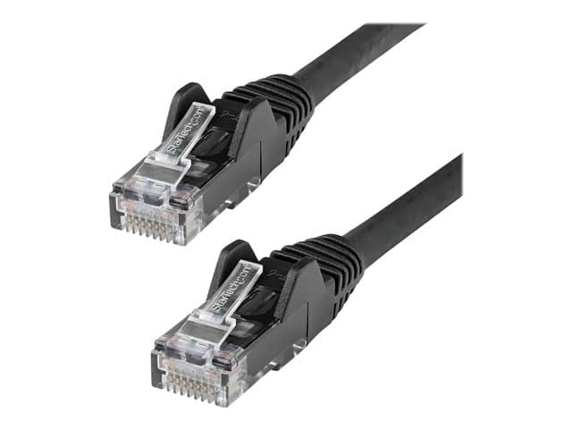 STARTECH.COM - Startech 50cm LSZH CAT6 Ethernet Cable, 10 Gigabit Snagless RJ45 100W PoE Network Patch Cord with Strain Relief, CAT 6 10GbE UTP, Black, Individually Tested/ETL, Low Smoke Zero Halogen - Category 6 - 24AWG (N6LPATCH50CMBK) - patch cable - 50 cm - black