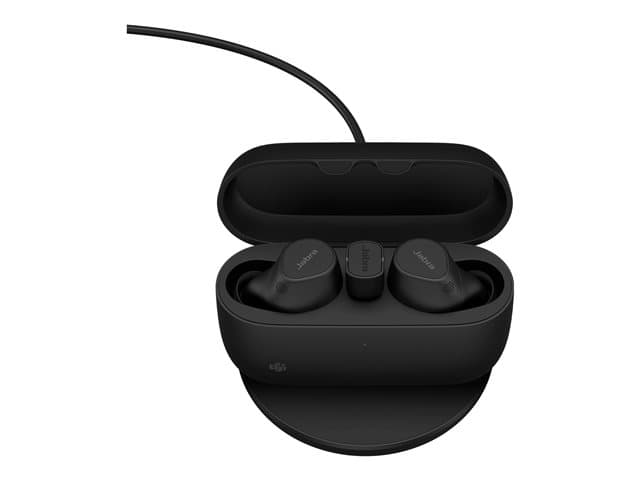 JABRA - Evolve2 Buds MS - True wireless earphones with mic - in-ear - Bluetooth - active noise cancelling - USB-C via Bluetooth adapter - noise isolating - black - Certified for Microsoft Teams