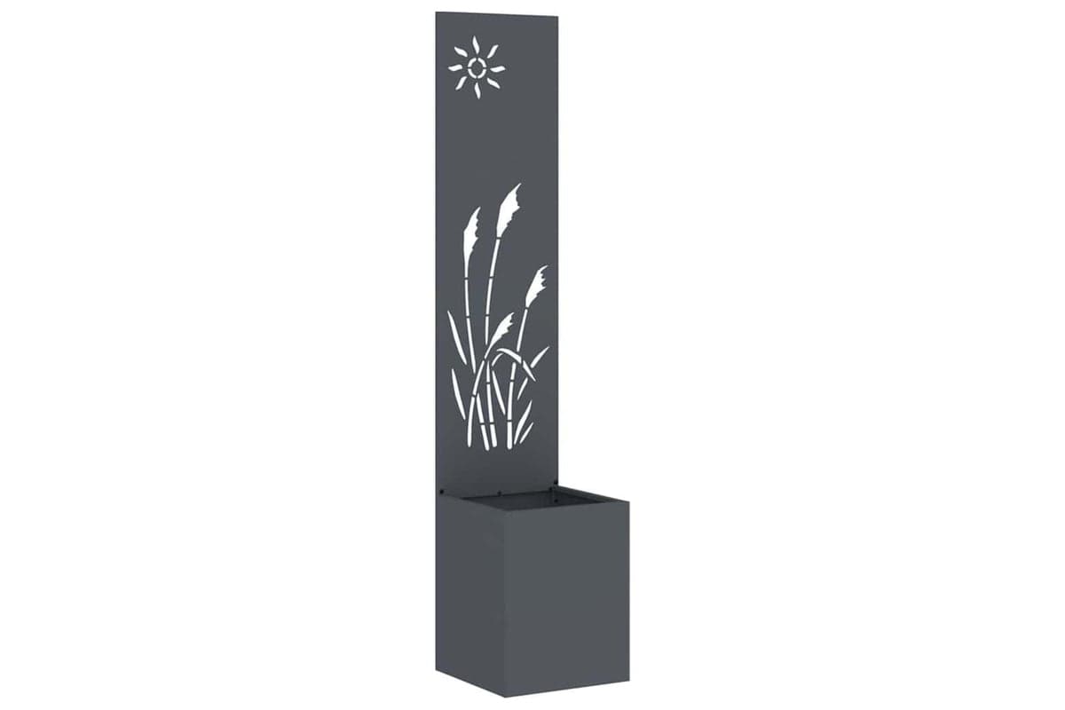 Garden Privacy Screen Anthracite 32 X 140 Cm Cold-rolled Steel