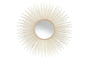Starburst Round Wall Mirror | Gold | 80 cm
