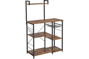 Vasagle Industrial Baker's Rack With Shelves | Rustic Brown