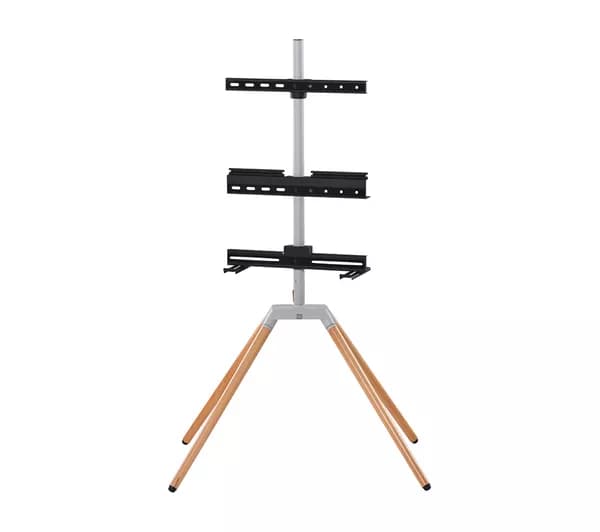 ONE FOR ALL WM7476 845 mm Quadpod TV Stand for 32-70" TVs - Oak & Silver Grey