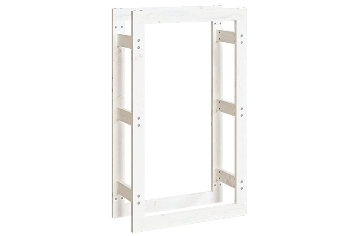 vidaXL 822413 Firewood Rack White 60x25x100cm Solid Wood Pine