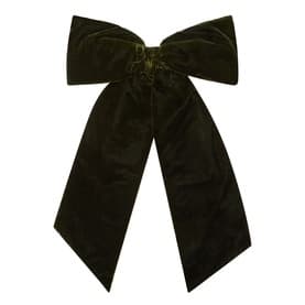 Olive Green Velvet Tree Bow 3ft