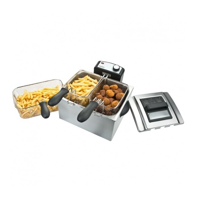 Bourgini 5L Classic Triple Basket Deep Fat Fryer Health Fryer 209498