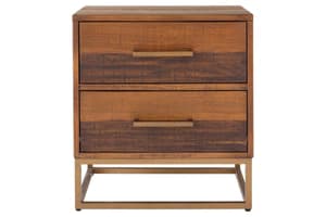 Retreat Bedside Locker | 2 Drawer | Walnut Effect
