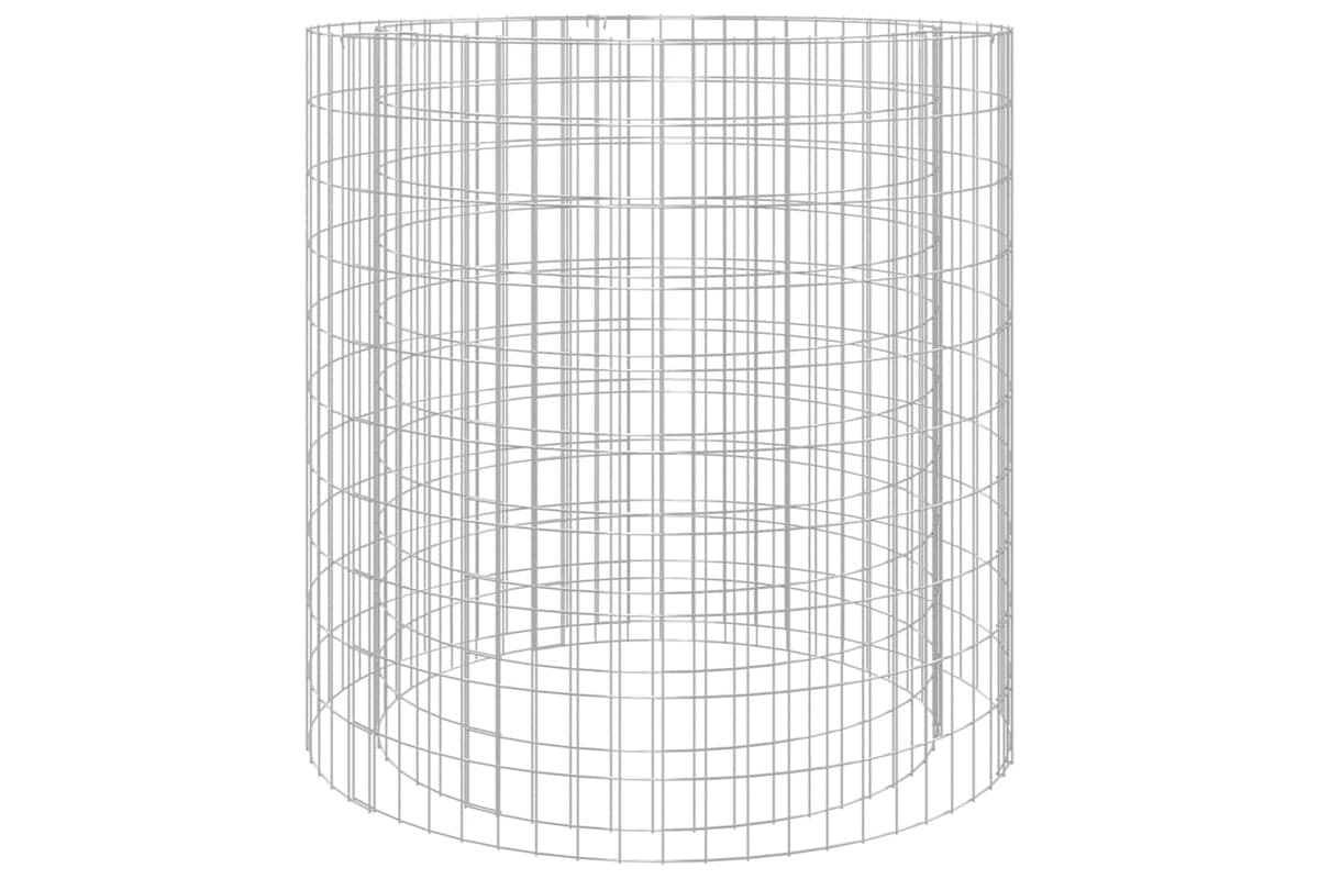 vidaXL 153561 Gabion Fire Pit ÃƒÂƒÃ‚Â˜ 100cm Galvanised Iron