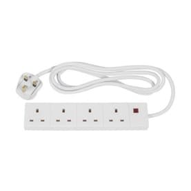 4 Way 2 Metre Extension Lead