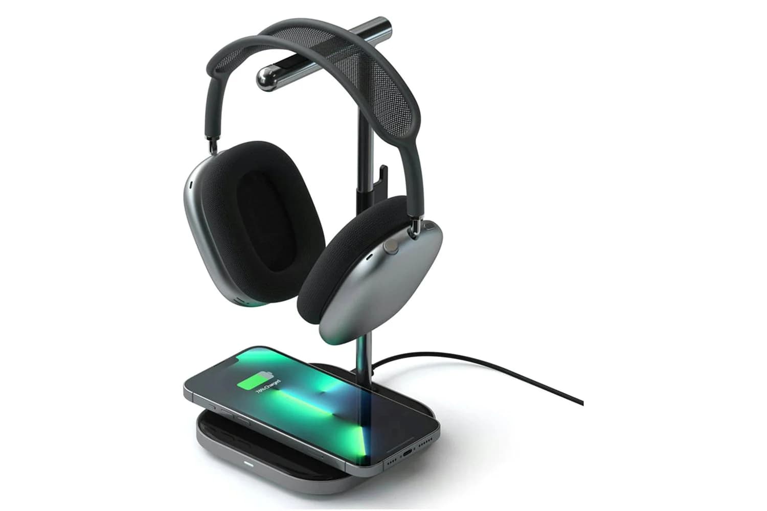 Satechi 2-in-1 Headphone Stand with Wireless Charger