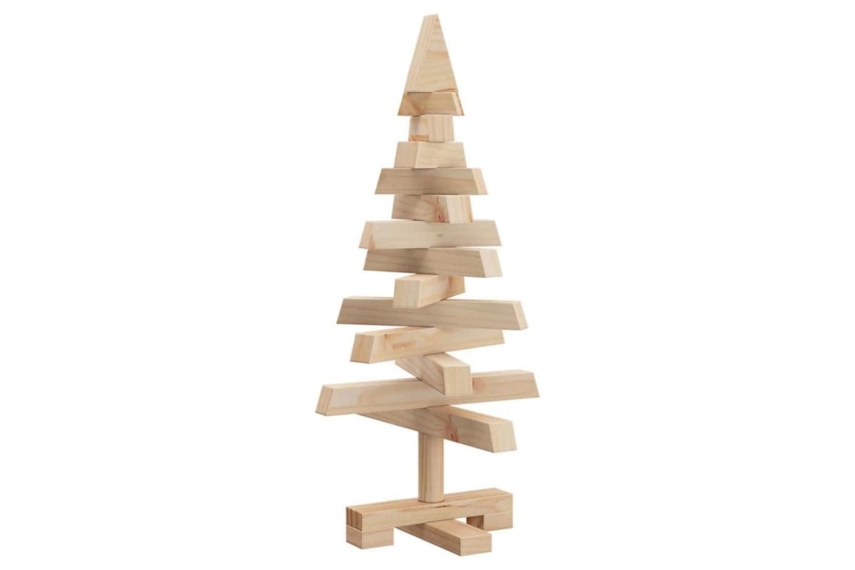 Vidaxl Christmas Trees With Stand Natural 60 Cm Solid Pine Wood
