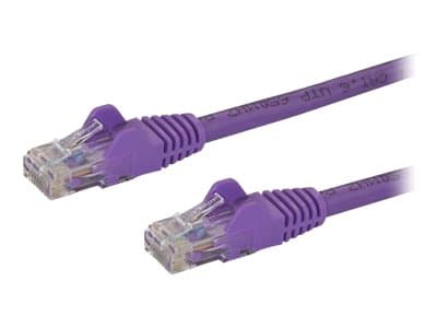 STARTECH.COM - Startech 100ft CAT6 Ethernet Cable, 10 Gigabit Snagless RJ45 650MHz 100W PoE Patch Cord, CAT 6 10GbE UTP Network Cable w/Strain Relief, Purple, Wiring is UL Certified/TIA - Category 6 - 24AWG (N6PATCH100PL) - patch cable - 30.5 m - purple